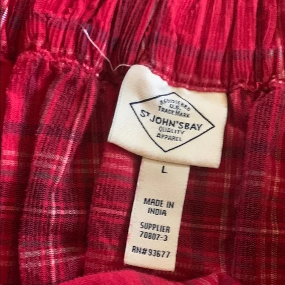 St. John's Bay NWT Womens Long Flared Skirt Red Plaid Cotton Women's - Picture 5 of 11